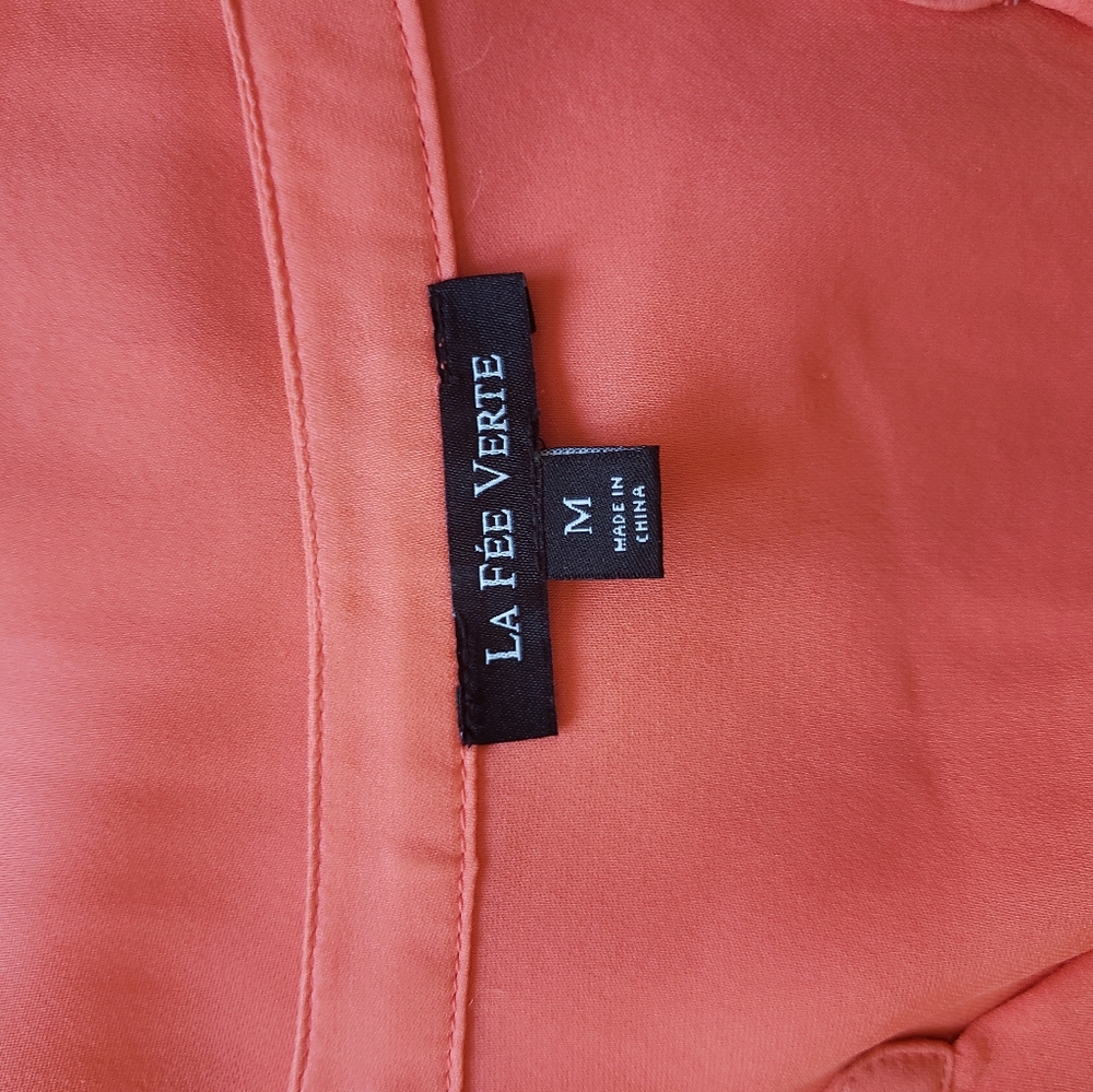 Anthro Silk Pleated blouse in Salmon by la Fee Verte - Picture 5 of 5